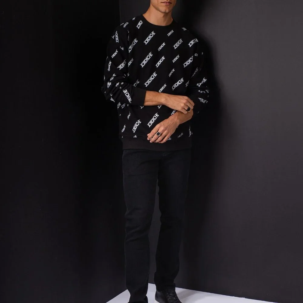 Jordache Vintage Men's All over graphic Sweatshirt - Picture 5 of 8